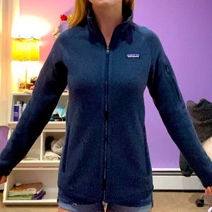 Navy knit Patagonia zip up
